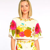 Paloma Top -Wildflower Ivory