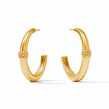 Beaded Station Hoop Earring