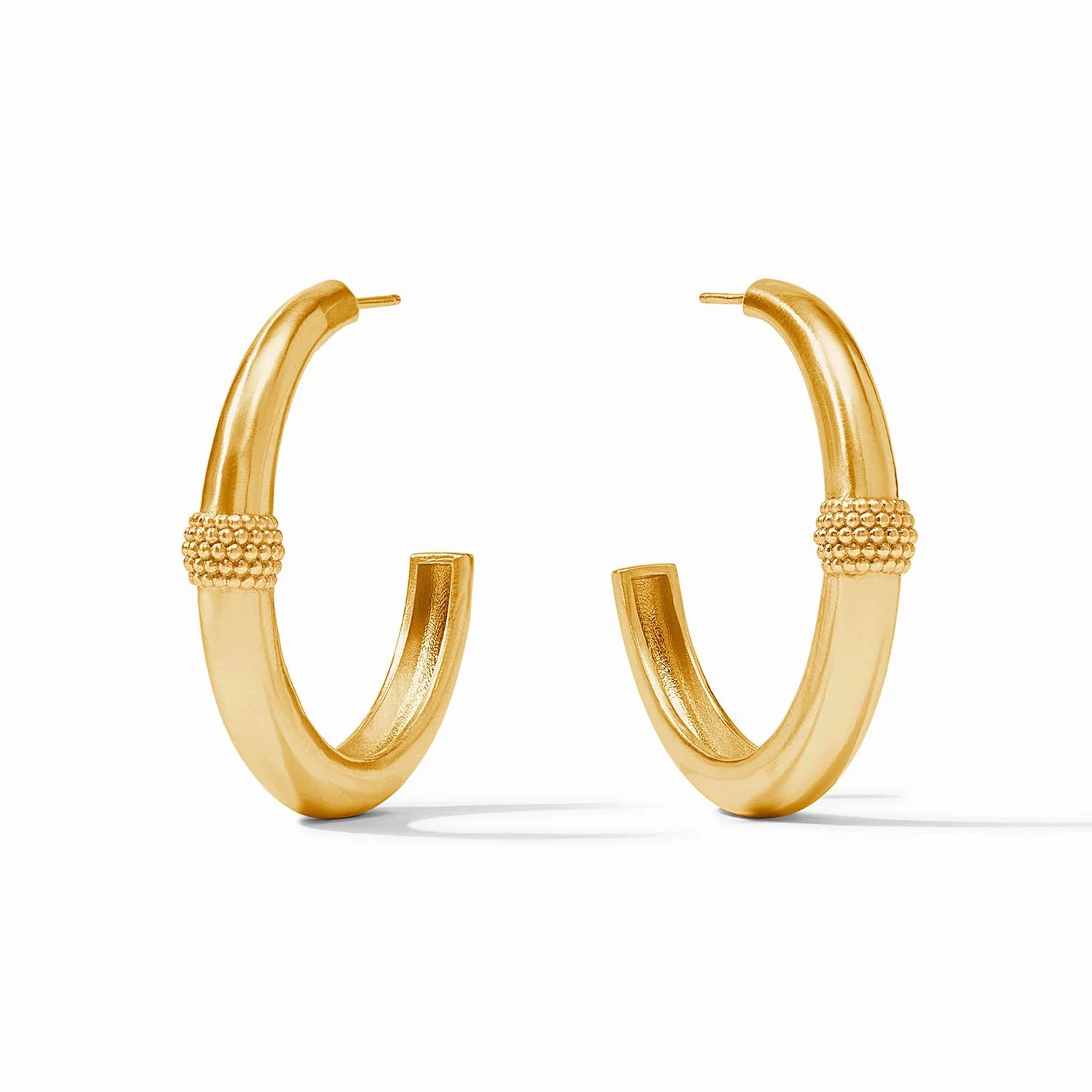 Beaded Station Hoop Earring