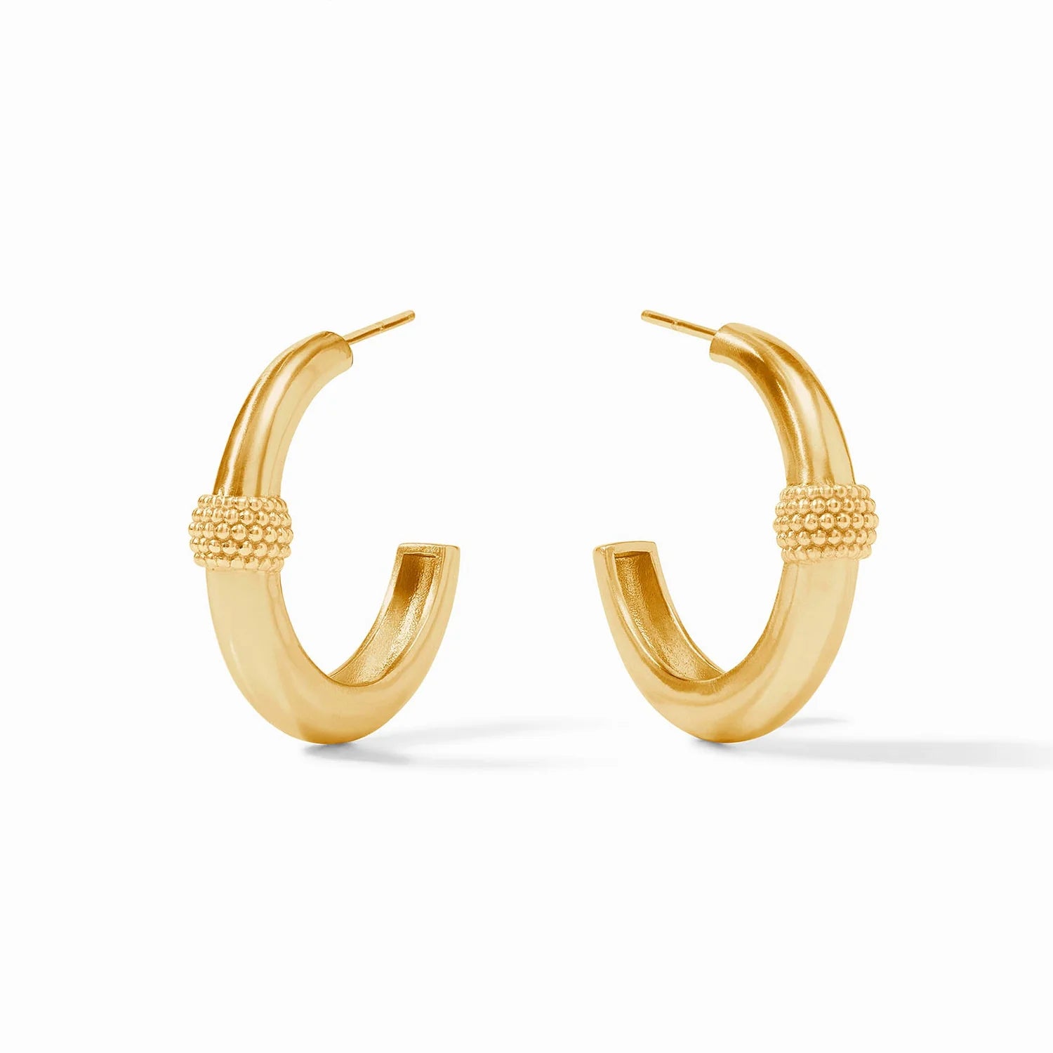 Beaded Station Hoop Earring