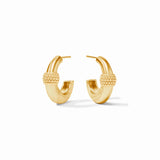 Beaded Station Hoop Earring