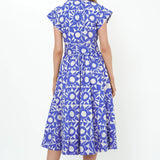 Belted Shirt Dress -Blue Eclipse