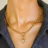 Charlotte Heart Charm -Gold