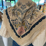 Celestial Bird Cashmere Bandana Wrap