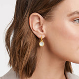 Fleur-de-lis Hoop & Charm Earring