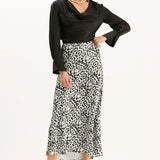 Edie Charmeuse Skirt in Multi Print