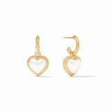 Esme Heart Pearl Hoop & Charm Earring