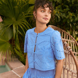 Heidi Top in Azul Lace