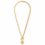 Stacie Toggle Chain Coin Necklace