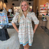 Camie Dress -Pastel Botanicals