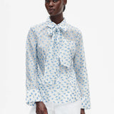 Petit Floral Top -Light Blue