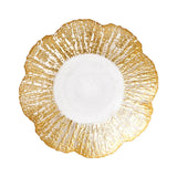 Rufolo Glass Gold Shallow Bowl