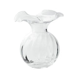 Hibiscus Clear Fluted Small Vase