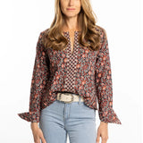 Lucia Top in Cherry Black
