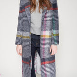 Multicolor Checked Long Coat