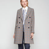 Houndstooth Velvet Collar Jacket
