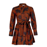 Nella Dress in Bloom Brown