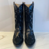 The Mila Boot -Black Leather / Black Suede