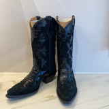 The Mila Boot -Black Leather / Black Suede