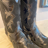 The Mila Boot -Black Leather / Black Suede