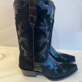 The Mila Boot -Black Leather / Black Suede