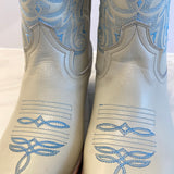 The Jax Boot -White/Light Blue