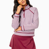 Bainbridge Quarter Zip in Lacquer Stripe