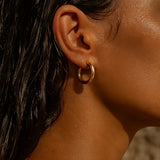 Flora Medium Hoop Earrings