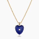Lapis Bail on Gold Chain