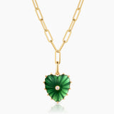 Jade Green Clip Necklace