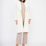 Fur Shaw Collar Cashmere Coat