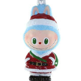 Fuzzy Monster Santa Ornament