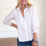 Fiona White Silky White Poplin Shirt