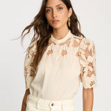 Elaine Reversible Top in Cream