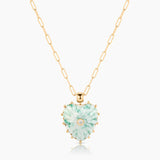 Malene Green Dot Heart on Chain