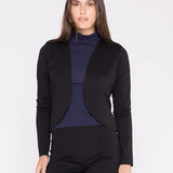 Black Ponte Knit Bolero