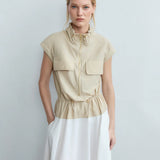 Vestido Bicolor Sleeveless Dress