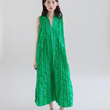 Green V Neck Dress