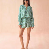 Riviera Blouse in Matcha
