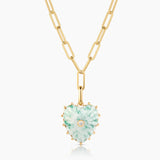 Green Dot Heart Clip Necklace