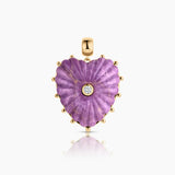 Purple Mica Heart Charm