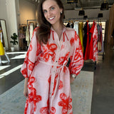 Aster Dress in Pink and Coral