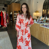 Aster Dress in Pink and Coral