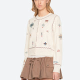 Claire Emb Knit Cardigan