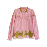 Frankie Blouse in Pink Stripe