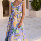 Harper Dress in Paradiso Blue
