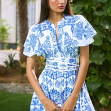 Leni Dress in Fontana Aqua