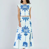 Kara Skirt in Palm Springs Navy