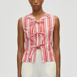 Red and White Stripe Vest