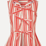 Red and White Stripe Vest